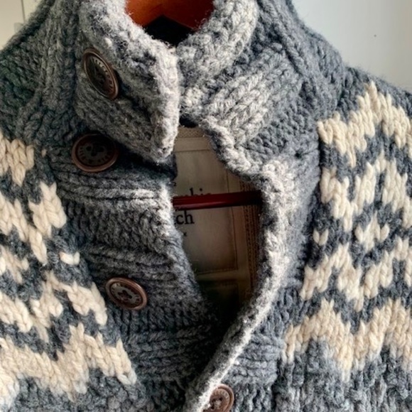 Abercrombie & Fitch Sweater Fair Isle Wool Blend men NEW large - Picture 13 of 13